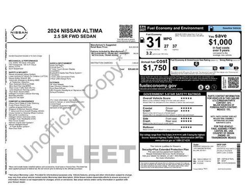 2024 Nissan Altima SR FWD