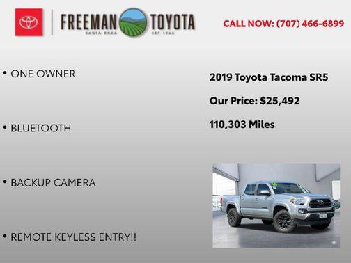 Silver Sky Metallic 2019 Toyota Tacoma SR5