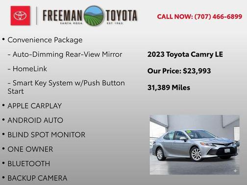 Celestial Silver Metallic 2023 Toyota Camry LE