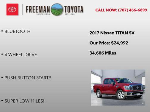 Cayenne Red 2017 Nissan Titan SV