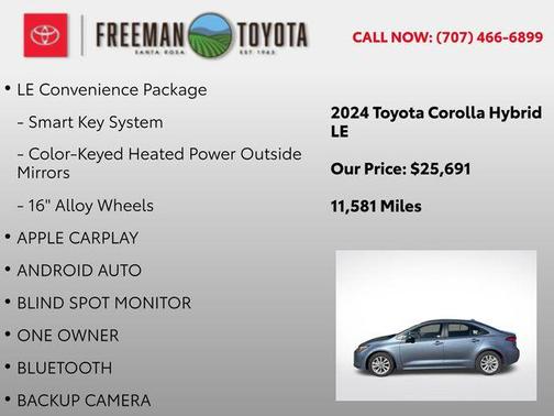 Celestite 2024 Toyota Corolla Hybrid LE