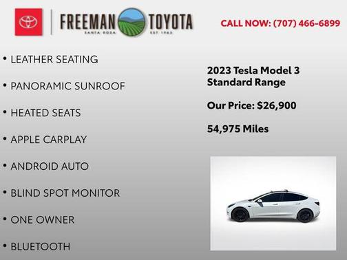 Pearl White Multi-Coat 2023 Tesla Model 3 Standard Range