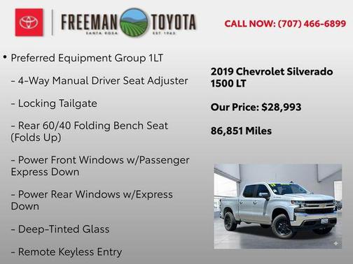 Silver Ice Metallic 2019 Chevrolet Silverado 1500 LT