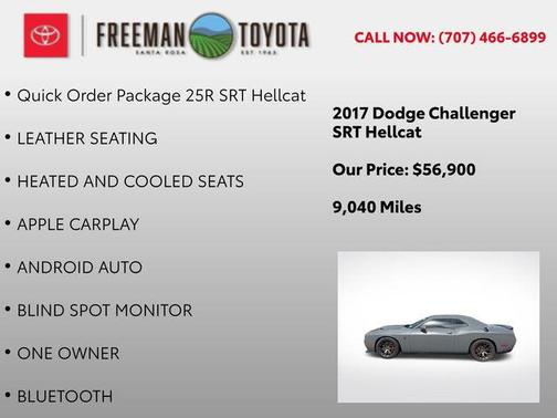Destroyer Gray Clearcoat 2017 Dodge Challenger SRT Hellcat
