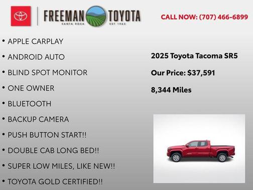 Supersonic Red 2025 Toyota Tacoma SR5