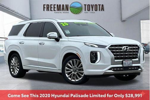Hyper White 2020 Hyundai PALISADE Limited