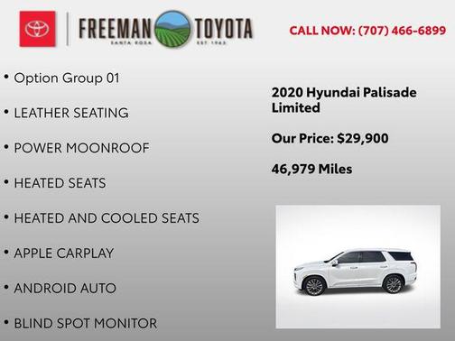 Hyper White 2020 Hyundai PALISADE Limited