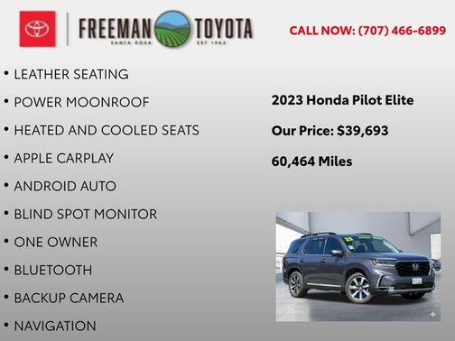 Modern Steel Metallic 2023 Honda Pilot AWD Elite