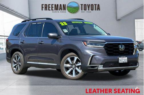 Modern Steel Metallic 2023 Honda Pilot AWD Elite