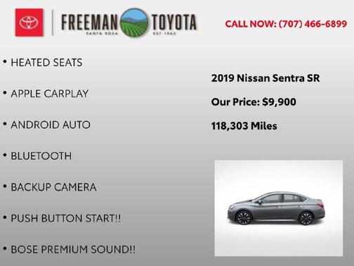 Gun Metallic 2019 Nissan Sentra SR