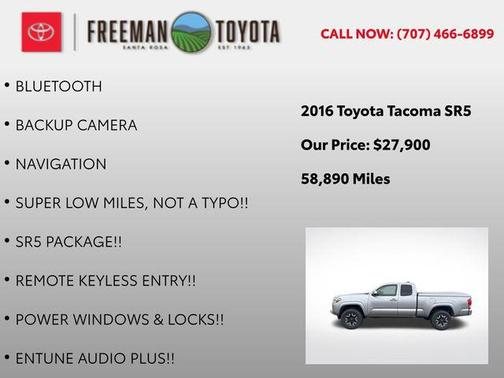 Silver Sky Metallic 2016 Toyota Tacoma SR5