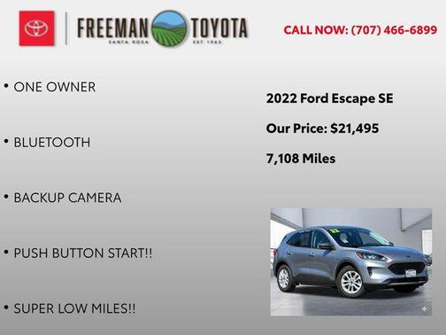 Iconic Silver Metallic 2022 Ford Escape SE