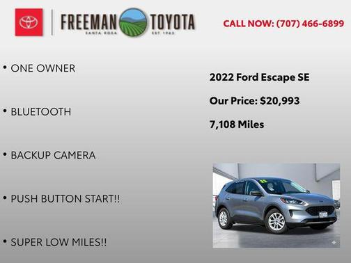 Iconic Silver Metallic 2022 Ford Escape SE