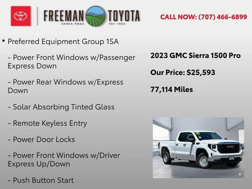 Summit White 2023 GMC Sierra 1500 Pro