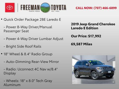 Granite Crystal Metallic Clearcoat 2019 Jeep Grand Cherokee Laredo