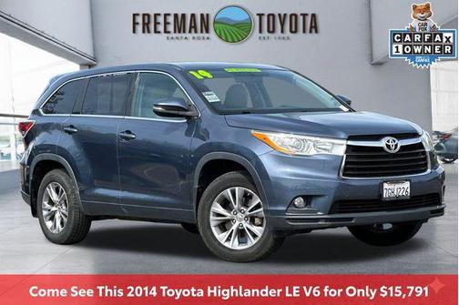 Shoreline Blue Pearl 2014 Toyota Highlander LE Plus