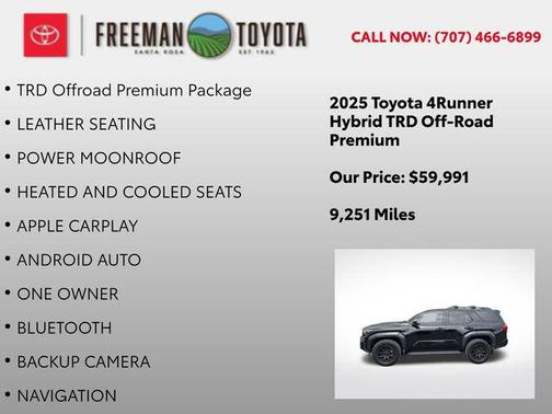 Black 2025 Toyota 4Runner TRD Off Road Premium