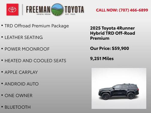 Black 2025 Toyota 4Runner TRD Off Road Premium