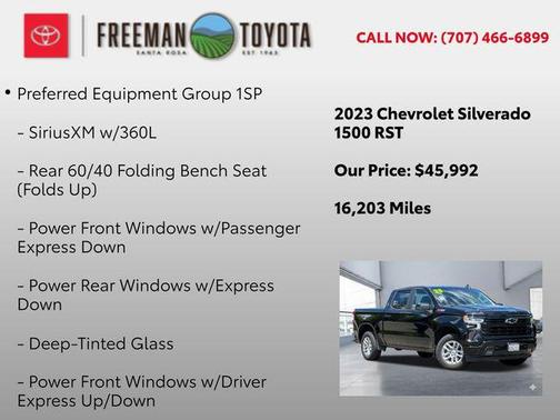 Black 2023 Chevrolet Silverado 1500 RST