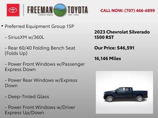 Black 2023 Chevrolet Silverado 1500 RST