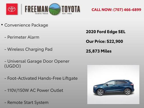 Dark Persian Green Metallic 2020 Ford Edge SEL