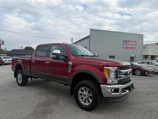 Red 2017 Ford F-250 Lariat