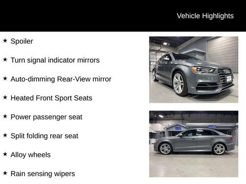 Silver 2016 Audi S3 2.0T Premium Plus