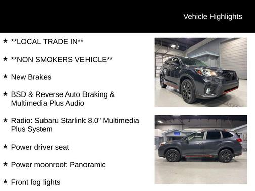Dark Gray Metallic 2019 Subaru Forester Sport