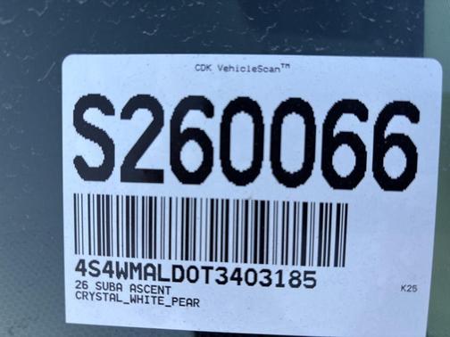 2026 Subaru Ascent Onyx Edition Touring