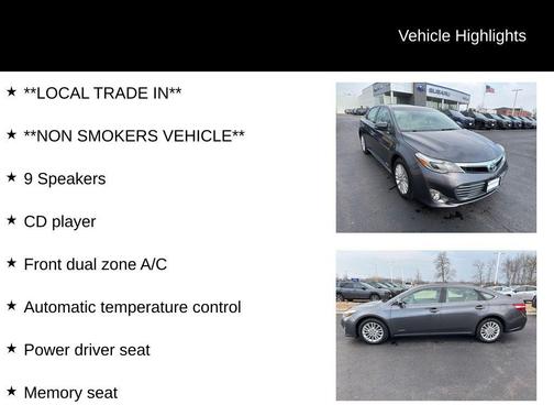 Magnetic Gray Metallic 2013 Toyota Avalon Hybrid XLE Touring