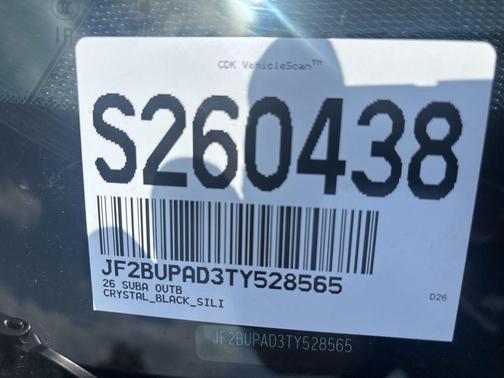 Crystal Black 2026 Subaru Outback Premium