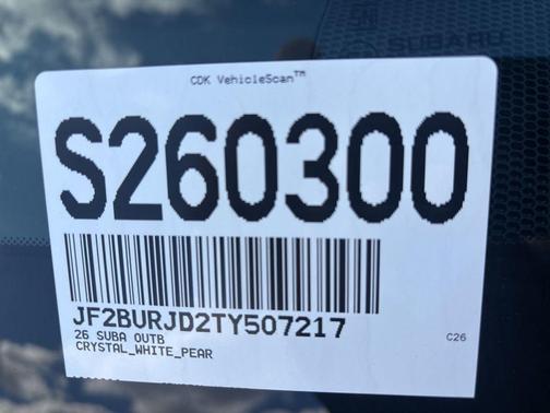 Crystal White 2026 Subaru Outback Touring XT