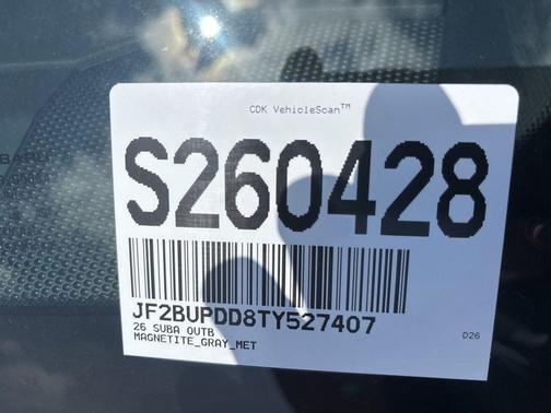 Gray Metallic 2026 Subaru Outback Limited