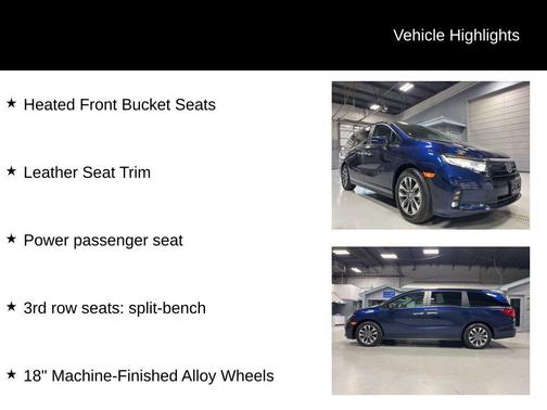 Obsidian Blue Pearl 2024 Honda Odyssey EX-L