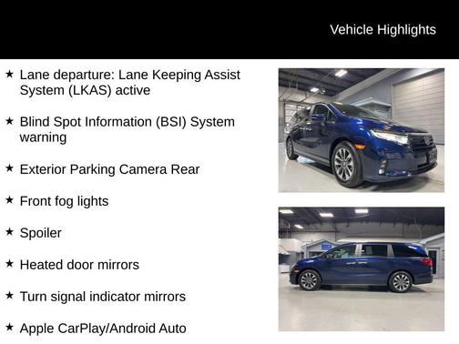 Obsidian Blue Pearl 2024 Honda Odyssey EX-L