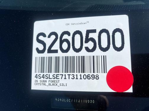 Crystal Black 2026 Subaru Forester Premium