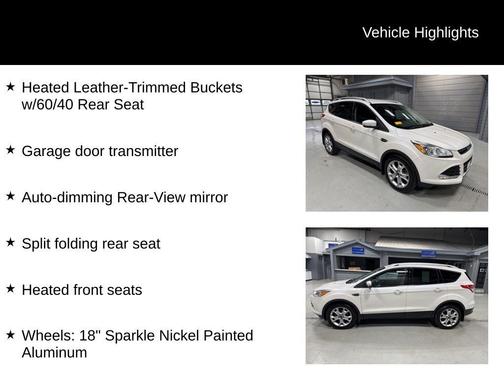 White Platinum Clearcoat Metallic 2016 Ford Escape Titanium