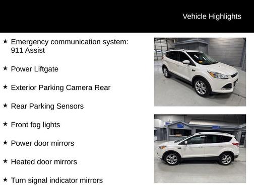 White Platinum Clearcoat Metallic 2016 Ford Escape Titanium