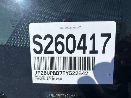 Crystal White Pearl 2026 Subaru Outback Premium