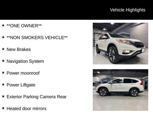 White Diamond Pearl 2016 Honda CR-V Touring