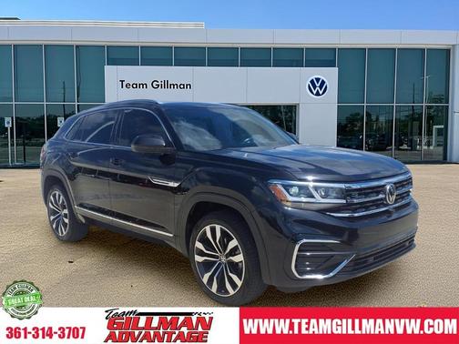 Deep Black Pearl Effect 2022 Volkswagen Atlas Cross Sport 3.6L V6 SEL Premium R-Line