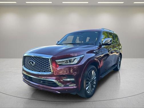Coulis Red 2021 INFINITI QX80 SENSORY AWD