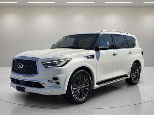 Moonstone White 2023 INFINITI QX80 SENSORY AWD