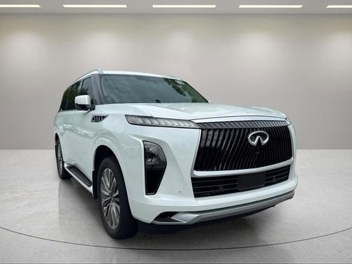Radiant White 2025 INFINITI QX80 SENSORY AWD