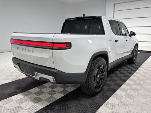 Glacier White 2023 Rivian R1T Adventure Quad Motor Large Pack