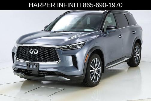 Moonbow Blue/Black Obsidian 2023 INFINITI QX60 AUTOGRAPH