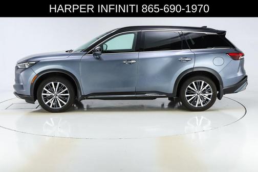 Moonbow Blue/Black Obsidian 2023 INFINITI QX60 AUTOGRAPH