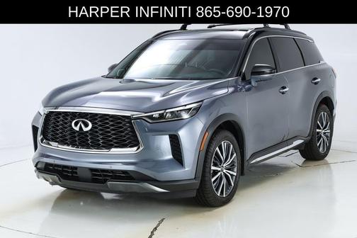 Moonbow Blue/Black Obsidian 2023 INFINITI QX60 AUTOGRAPH