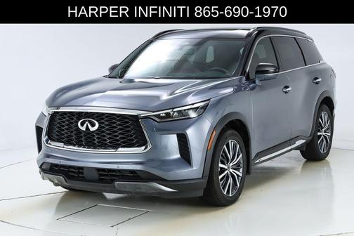 Moonbow Blue/Black Obsidian 2023 INFINITI QX60 AUTOGRAPH