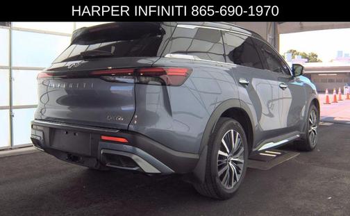 Moonbow Blue/Black Obsidian 2023 INFINITI QX60 AUTOGRAPH